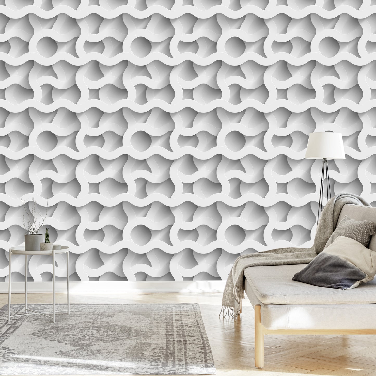 Wallpaper Abstraction Waves 3D