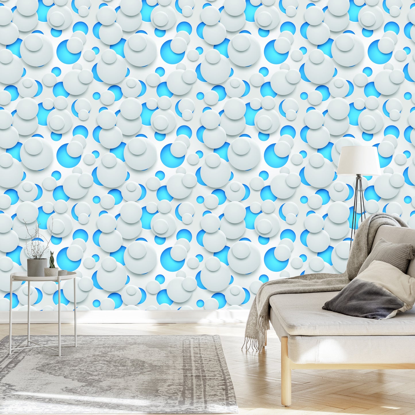 Wallpaper Abstract Geometric Pattern 3D Effect