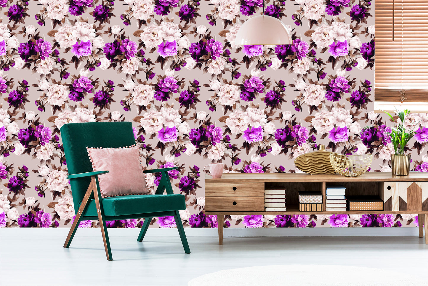 Wallpaper Beautiful Floral Pattern
