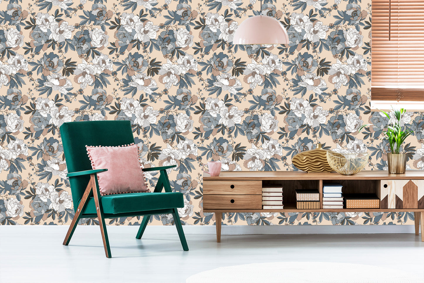 Wallpaper Elegant Peonies