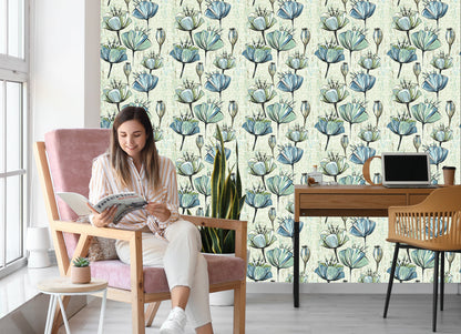 Wallpaper Tulips In Vintage Style