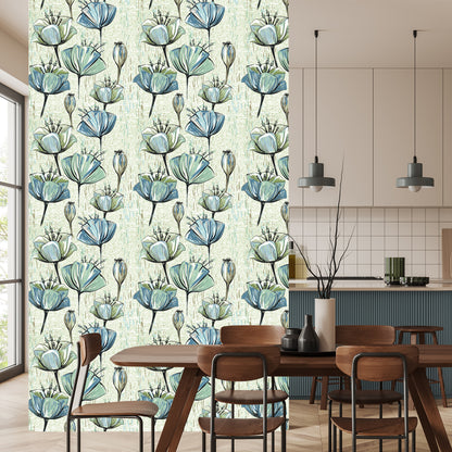 Wallpaper Tulips In Vintage Style