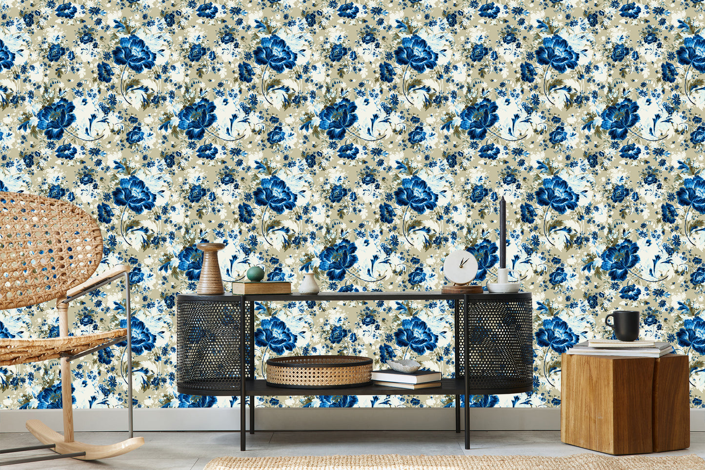 Wallpaper Beautiful Blue Flowers