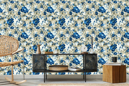 Wallpaper Beautiful Blue Flowers