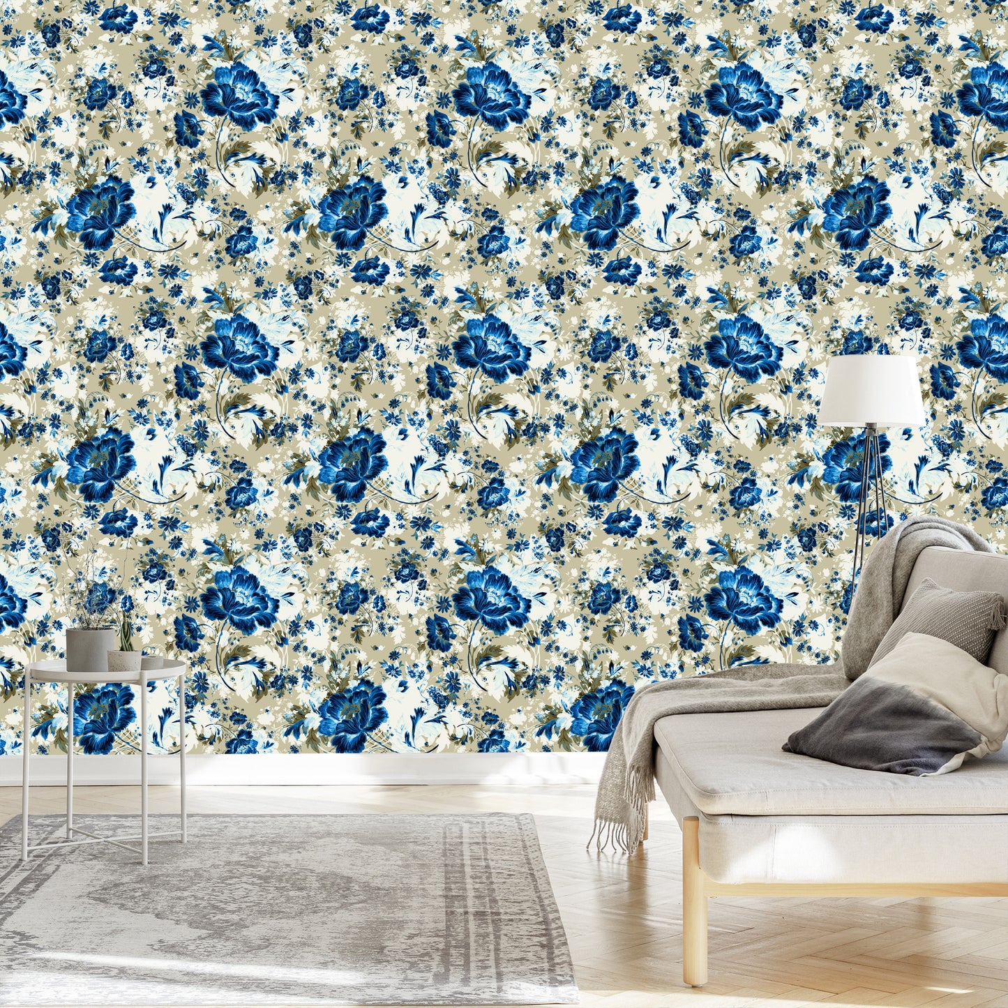 Wallpaper Beautiful Blue Flowers