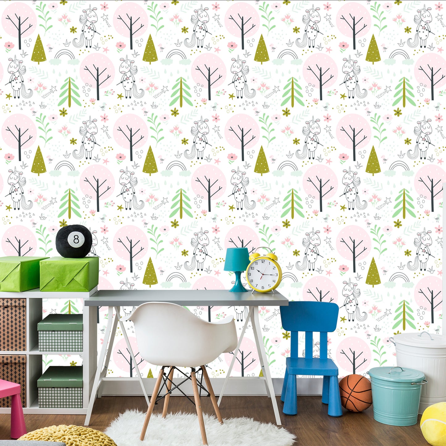 Wallpaper Unicorns In The Magical Forest