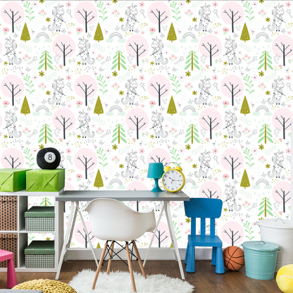 Wallpaper Unicorns In The Magical Forest