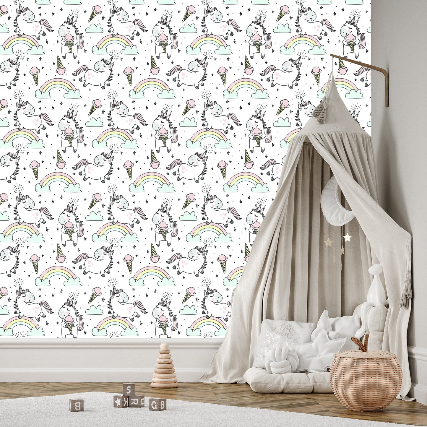 Wallpaper Cheerful Unicorns