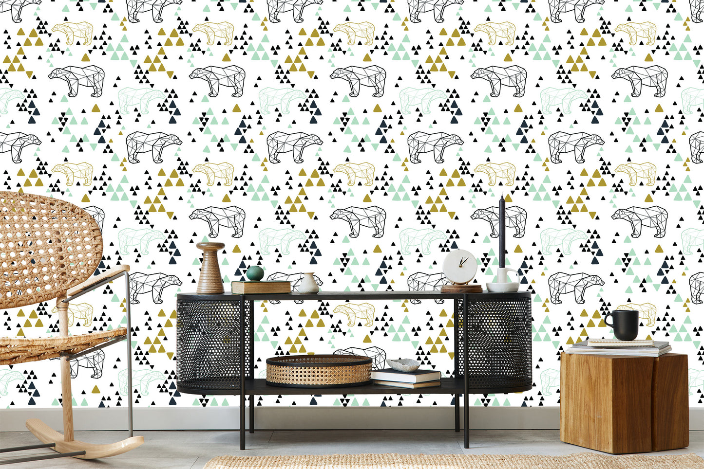Wallpaper Geometric Bears