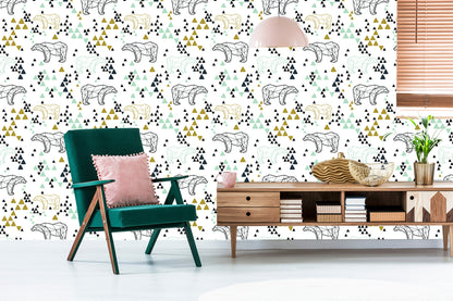 Wallpaper Geometric Bears