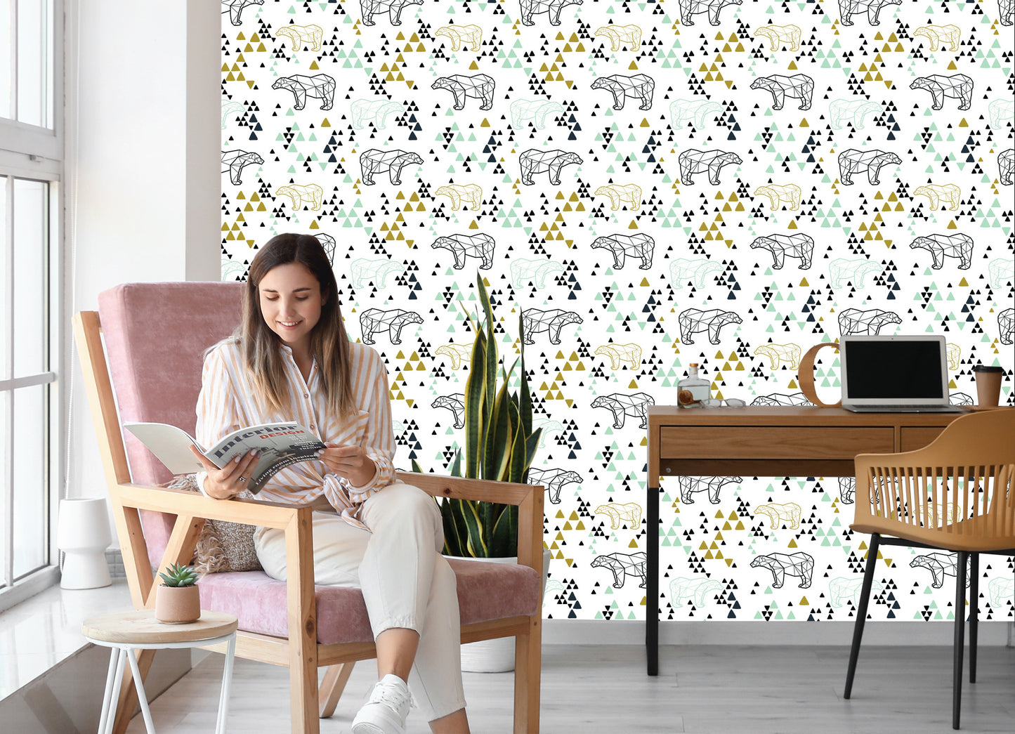 Wallpaper Geometric Bears