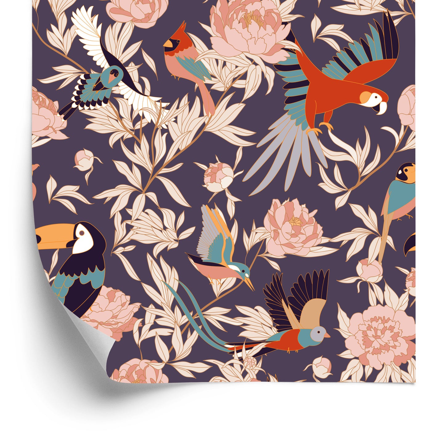 Wallpaper Beautiful Plants And Birds