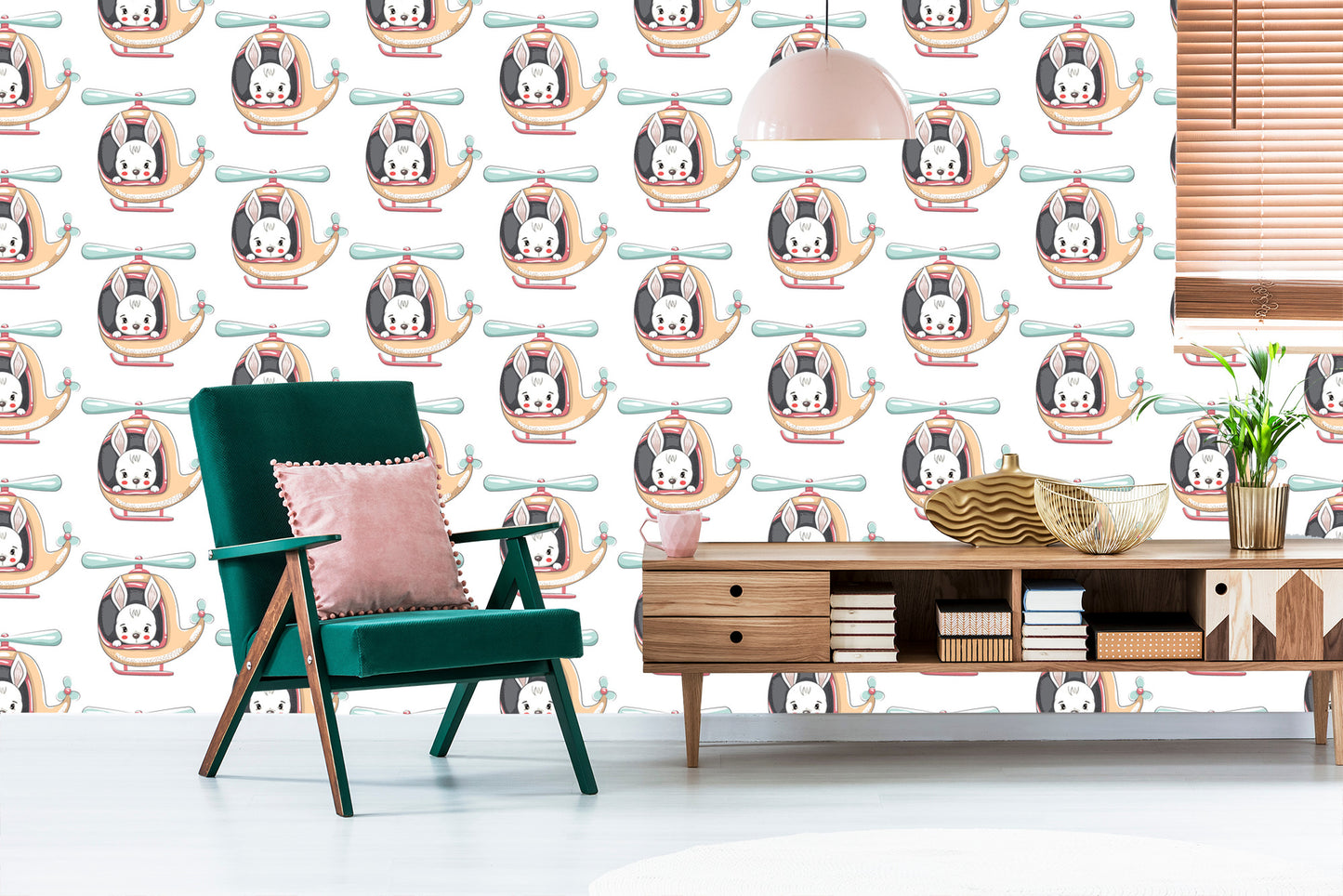 Wallpaper Bunnies In A Helicopter