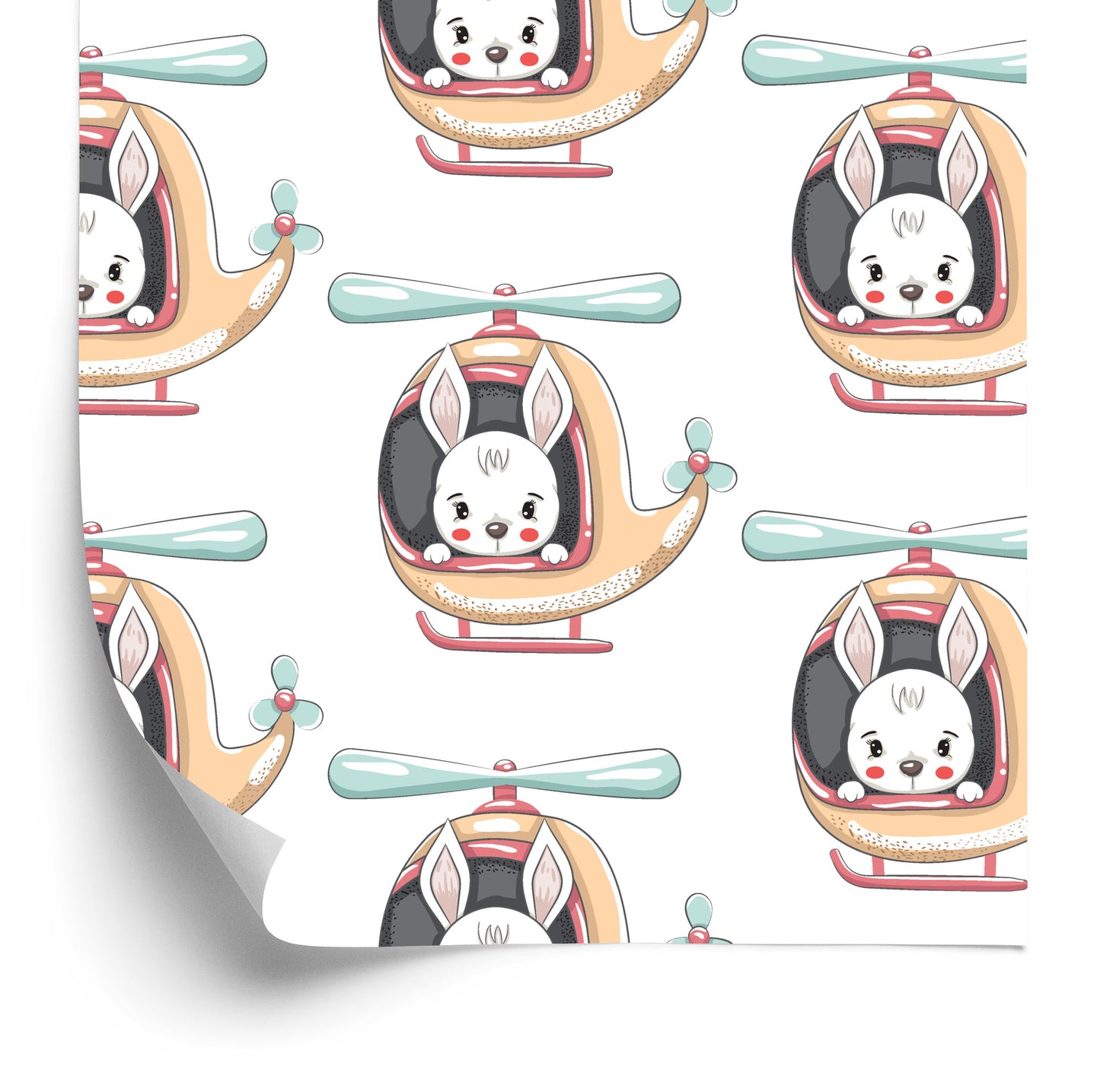 Wallpaper Bunnies In A Helicopter