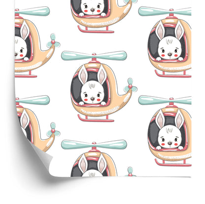 Wallpaper Bunnies In A Helicopter