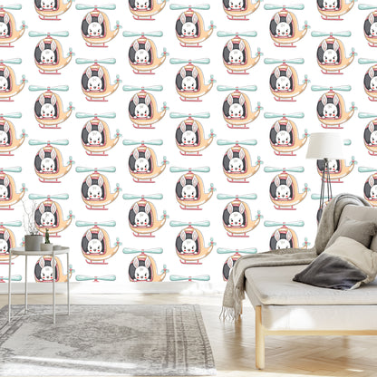 Wallpaper Bunnies In A Helicopter