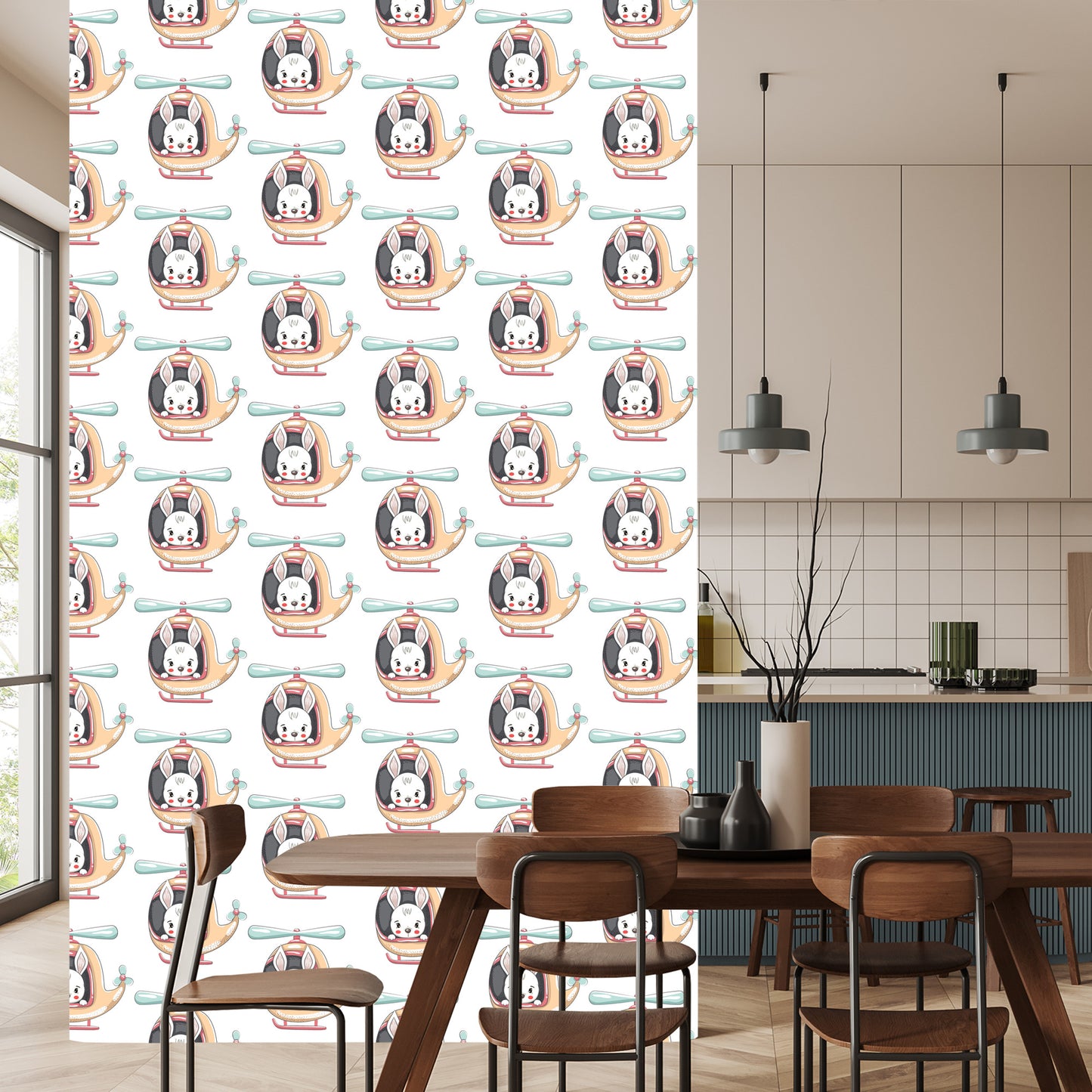 Wallpaper Bunnies In A Helicopter