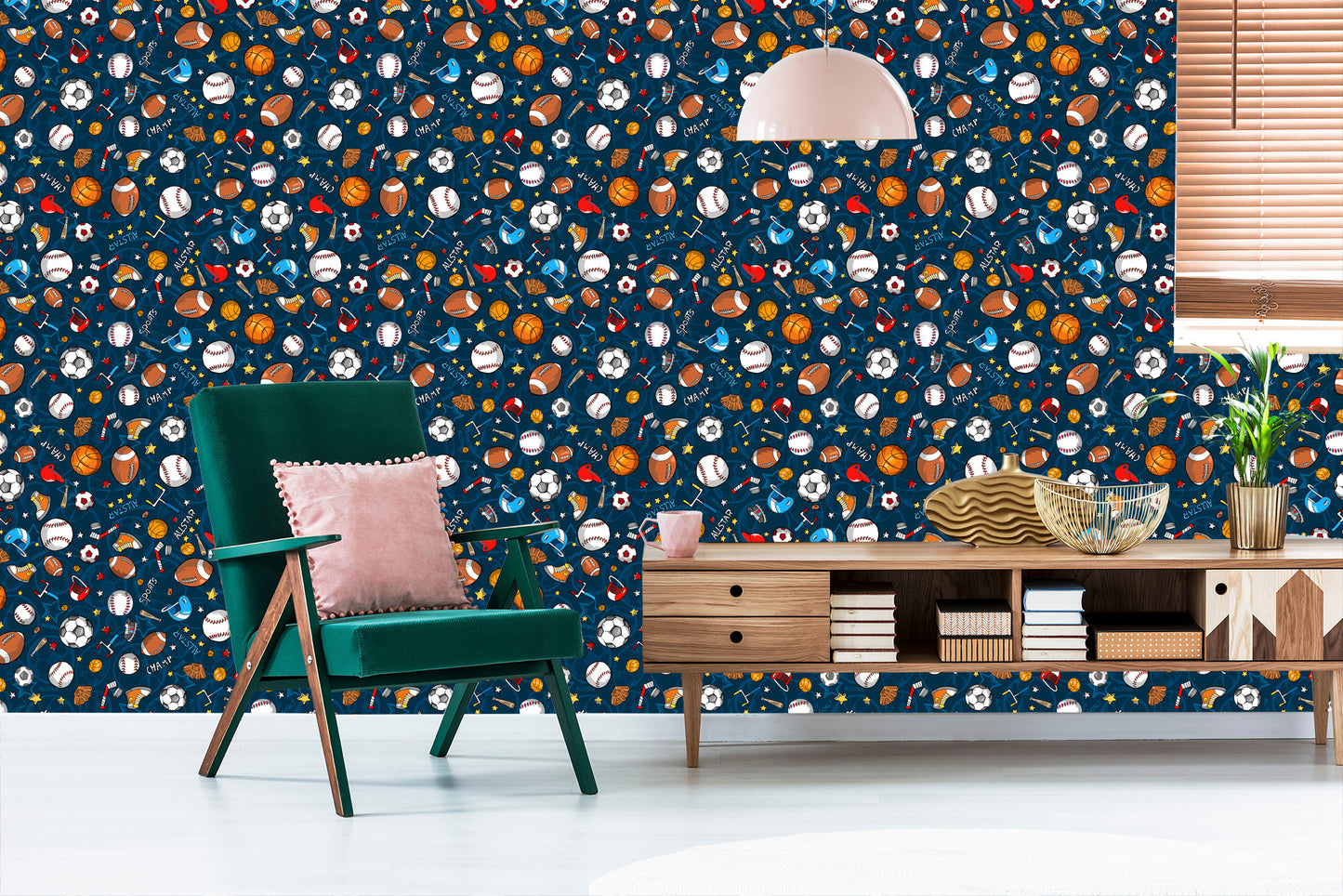 Wallpaper Colorful Balls And Sporting Apparatus
