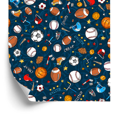 Wallpaper Colorful Balls And Sporting Apparatus