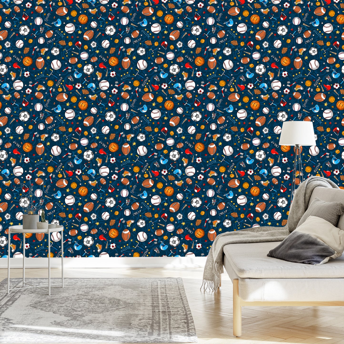 Wallpaper Colorful Balls And Sporting Apparatus