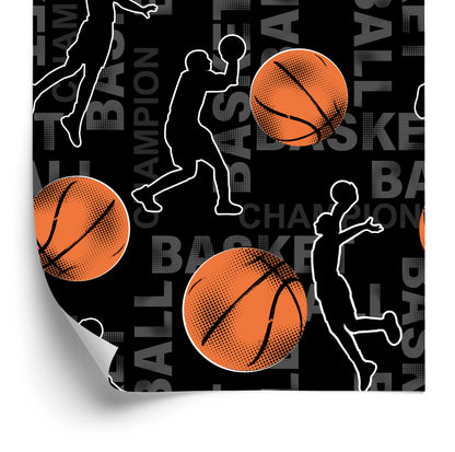 Wallpaper Scribbles Of Basketball Players