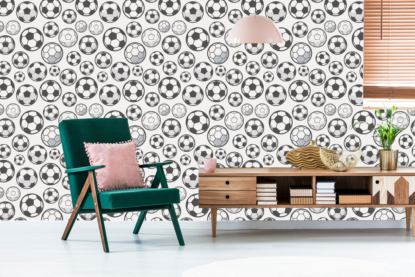 Wallpaper Sketched Footballs