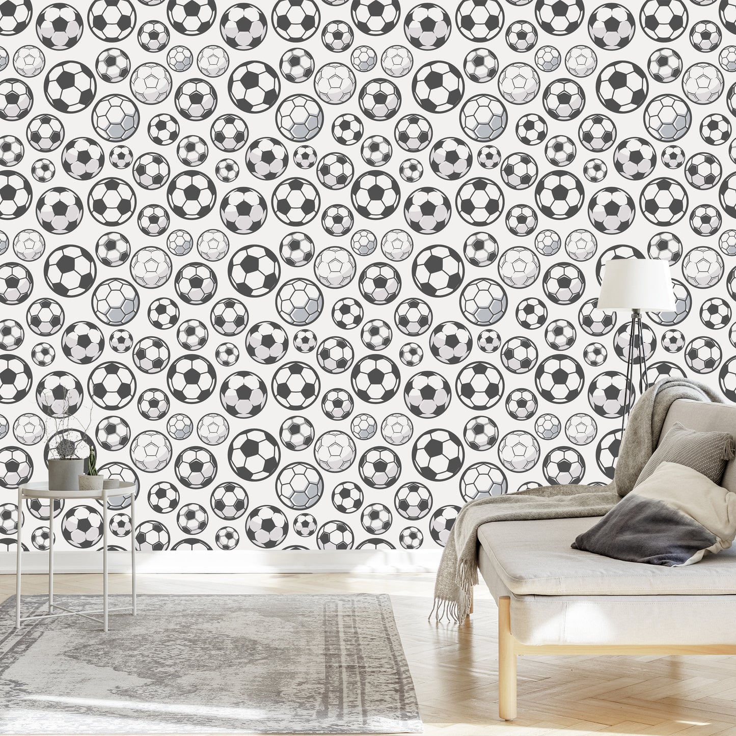 Wallpaper Sketched Footballs