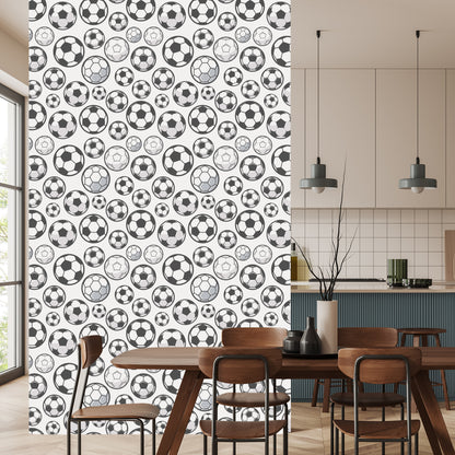 Wallpaper Sketched Footballs