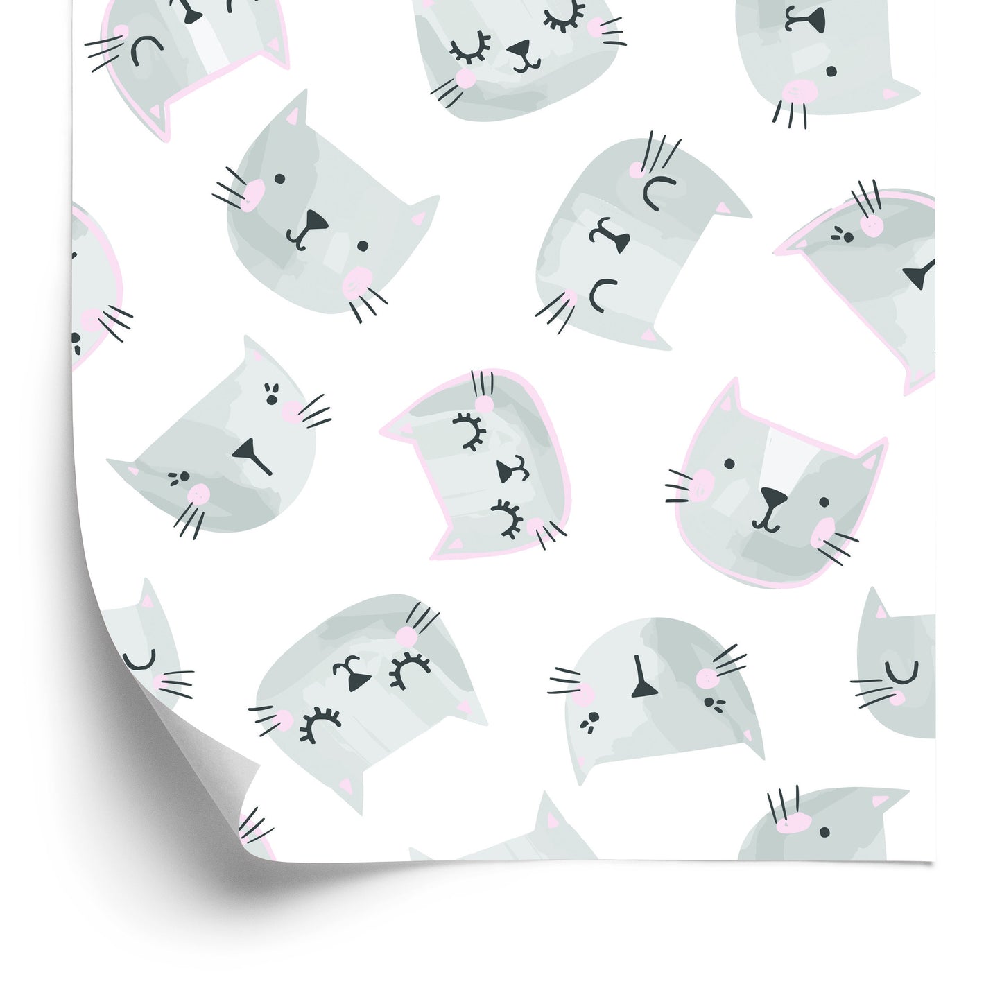 Wallpaper For Children - Cat Smileys