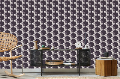 Wallpaper Modernist Hexagons - 3D Effect