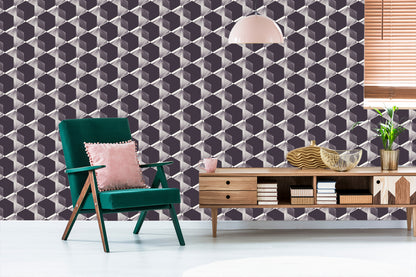 Wallpaper Modernist Hexagons - 3D Effect