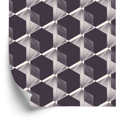 Wallpaper Modernist Hexagons - 3D Effect