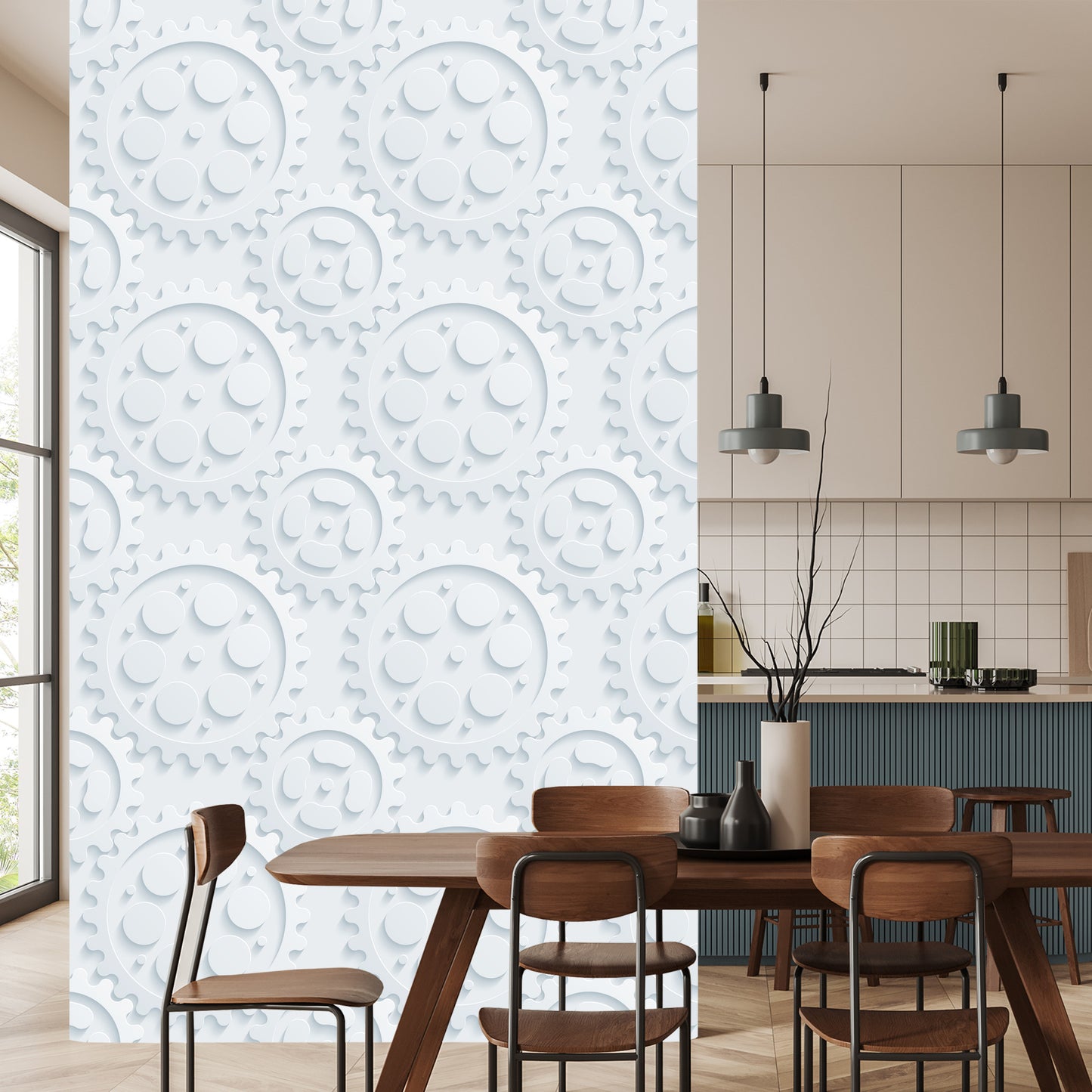 Wallpaper 3D Optical Mandalas For Living Room