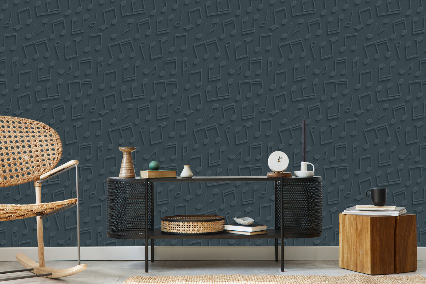 Wallpaper Modern 3D Optical Effect For The Living Room