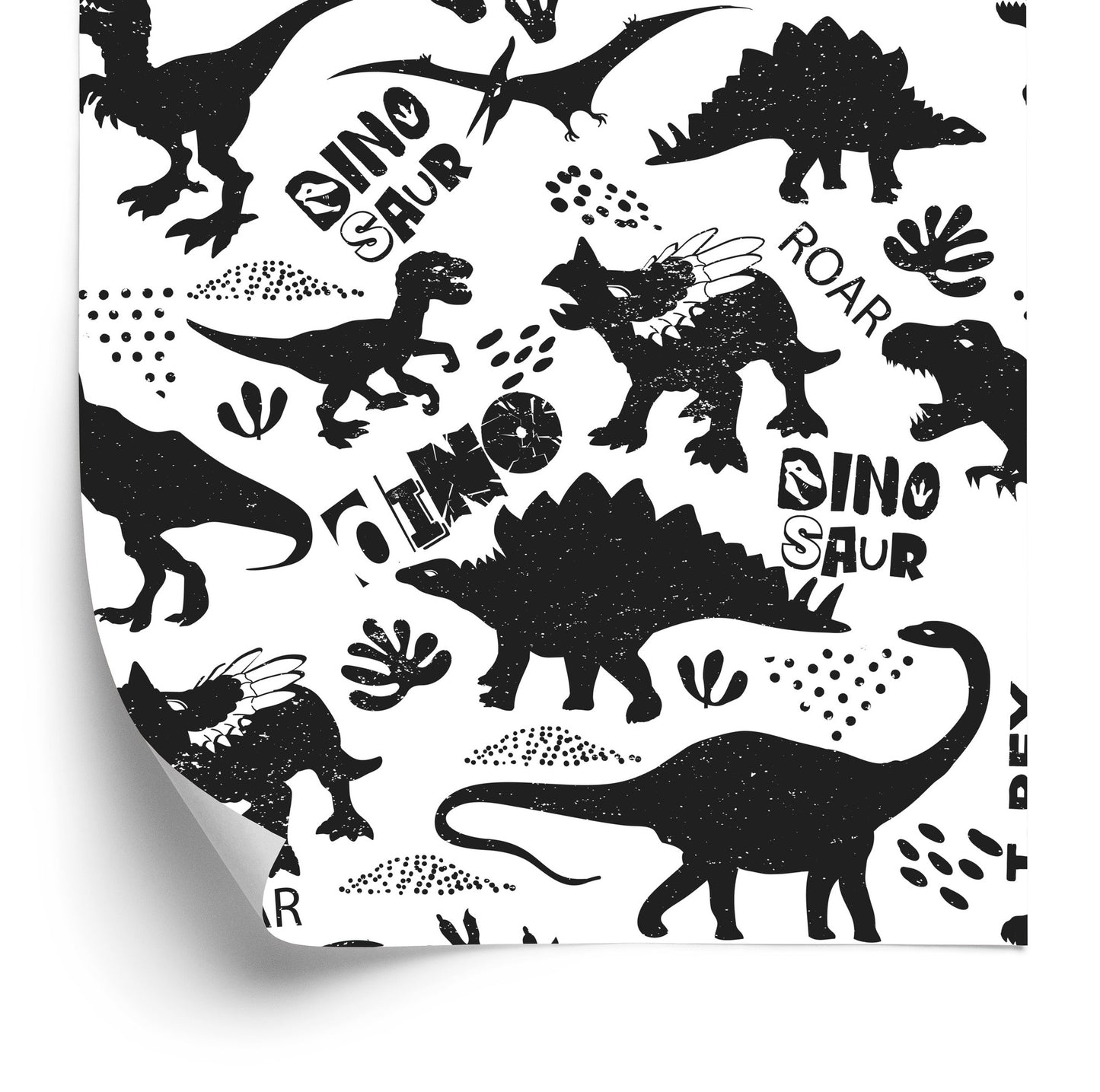 Wallpaper Dinosaurs Leaves For A Baby's Room