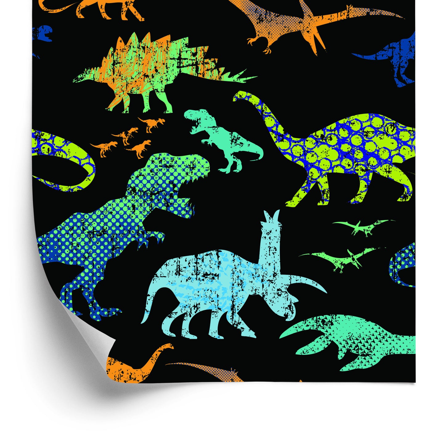 Wallpaper Colorful Dinosaurs For Boys