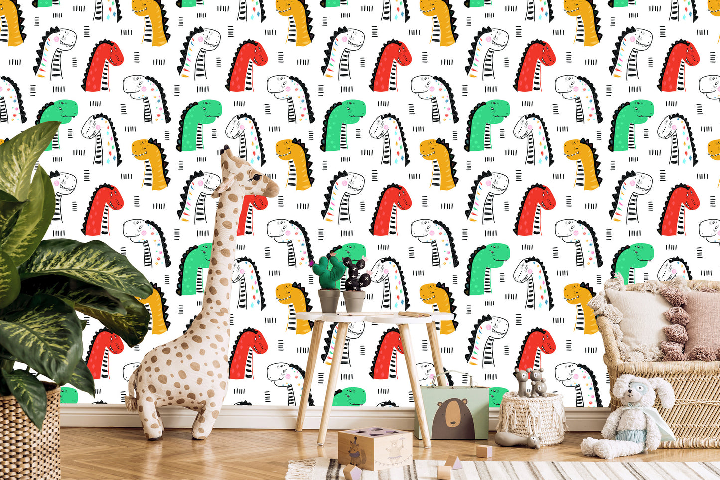 Wallpaper Colorful Dinosaurs