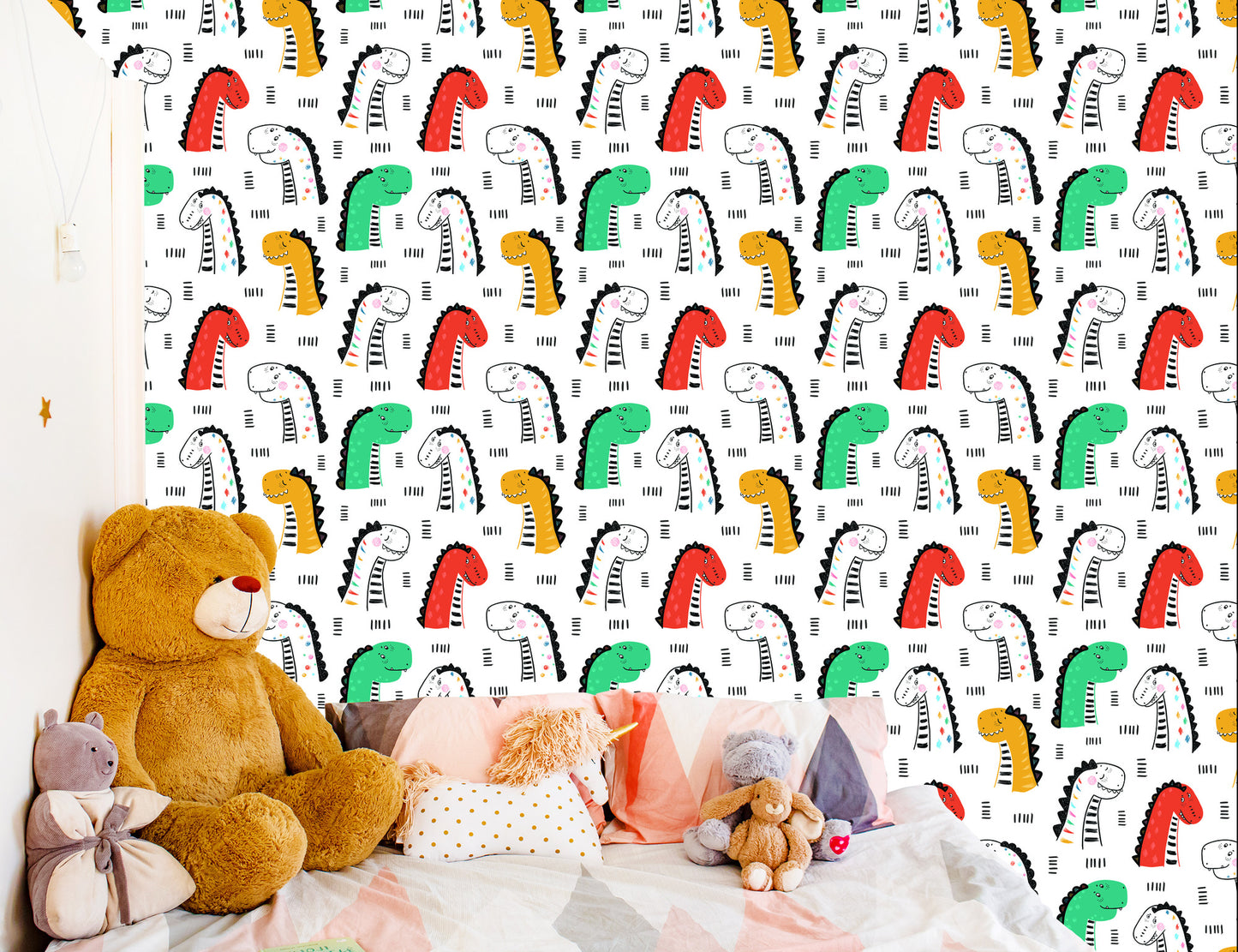 Wallpaper Colorful Dinosaurs