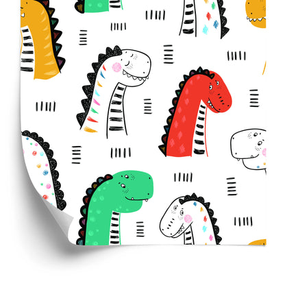 Wallpaper Colorful Dinosaurs