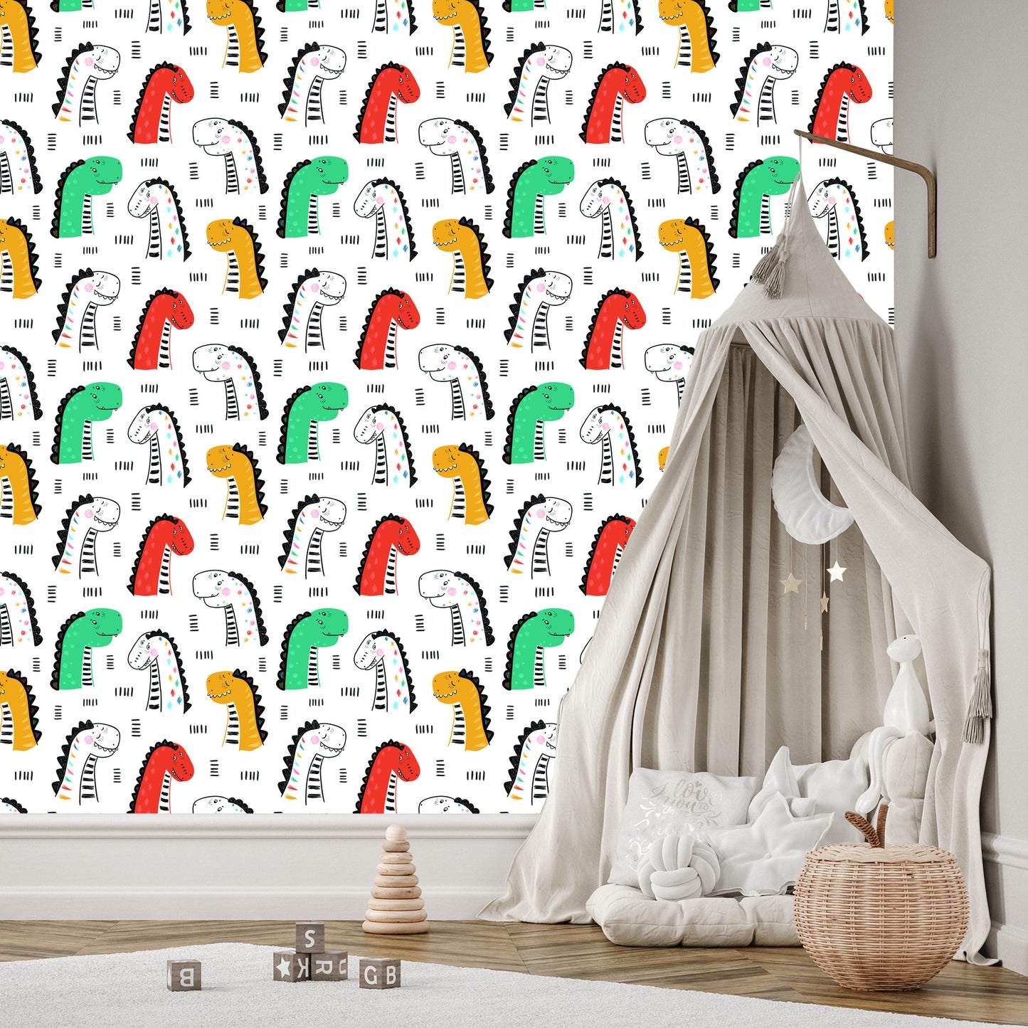 Wallpaper Colorful Dinosaurs