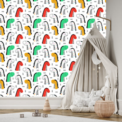 Wallpaper Colorful Dinosaurs