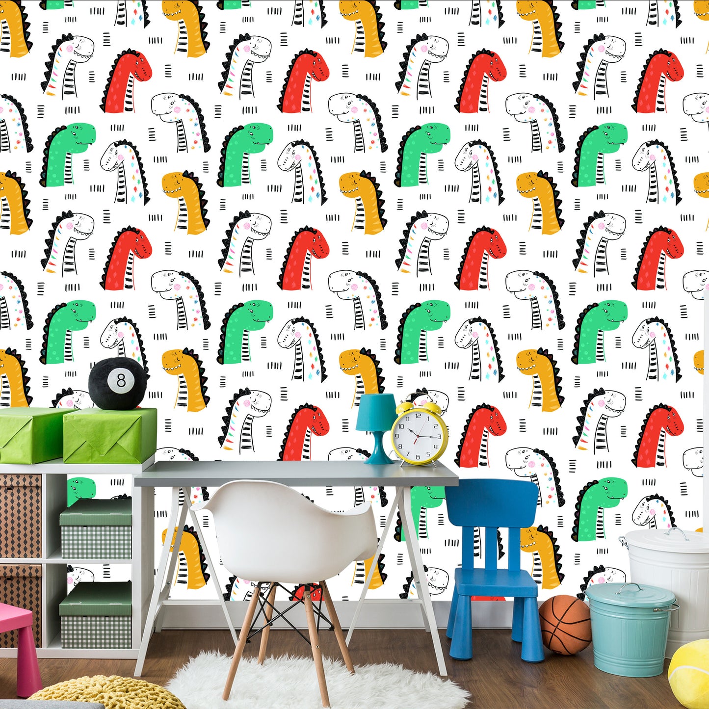 Wallpaper Colorful Dinosaurs