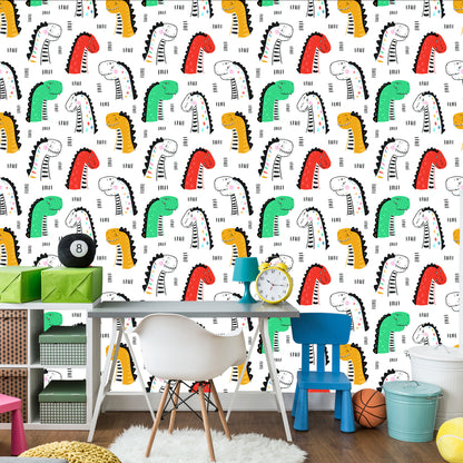 Wallpaper Colorful Dinosaurs
