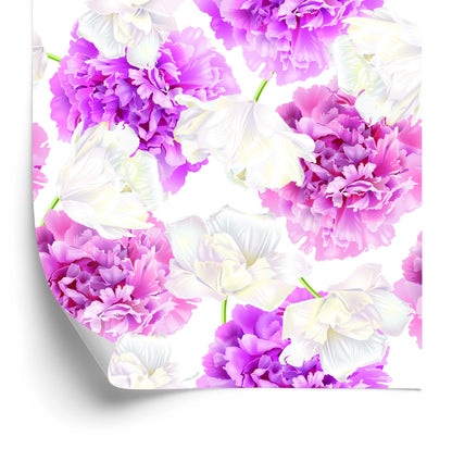 Wallpaper Pink Peonies And White Tulips
