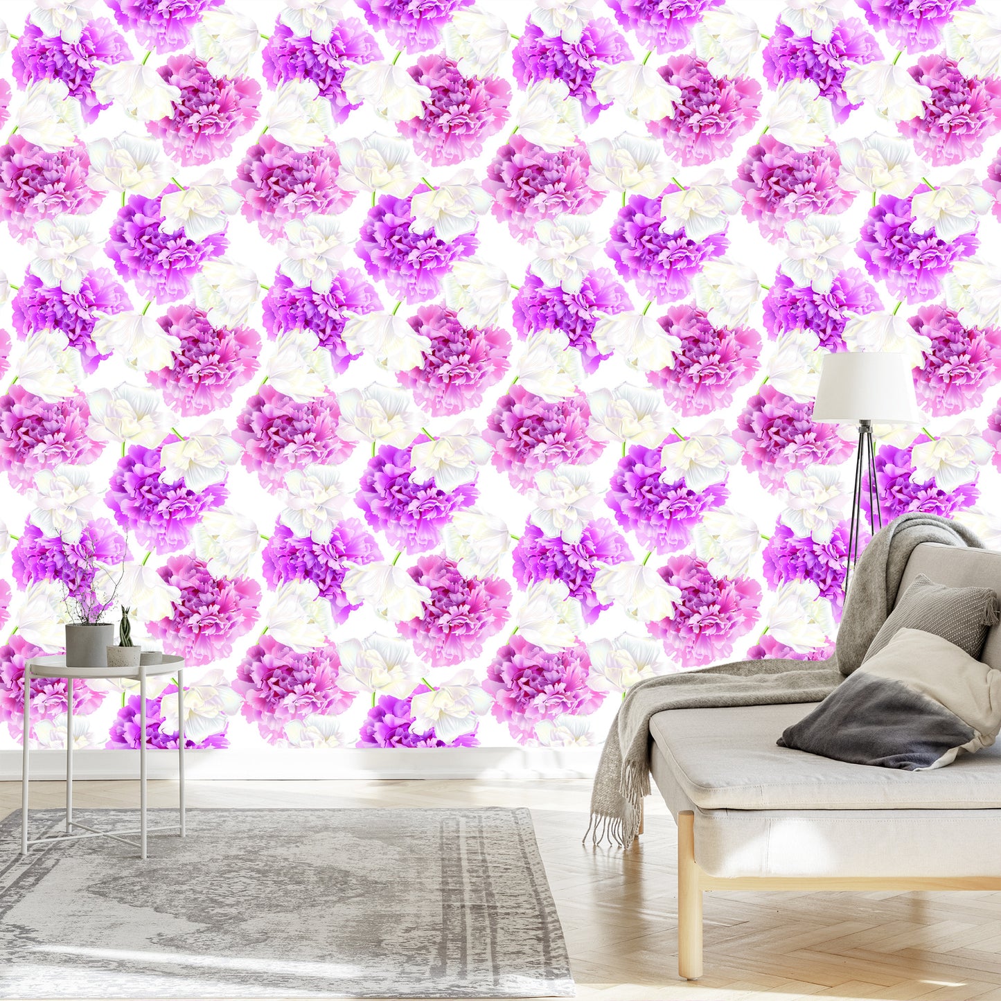Wallpaper Pink Peonies And White Tulips