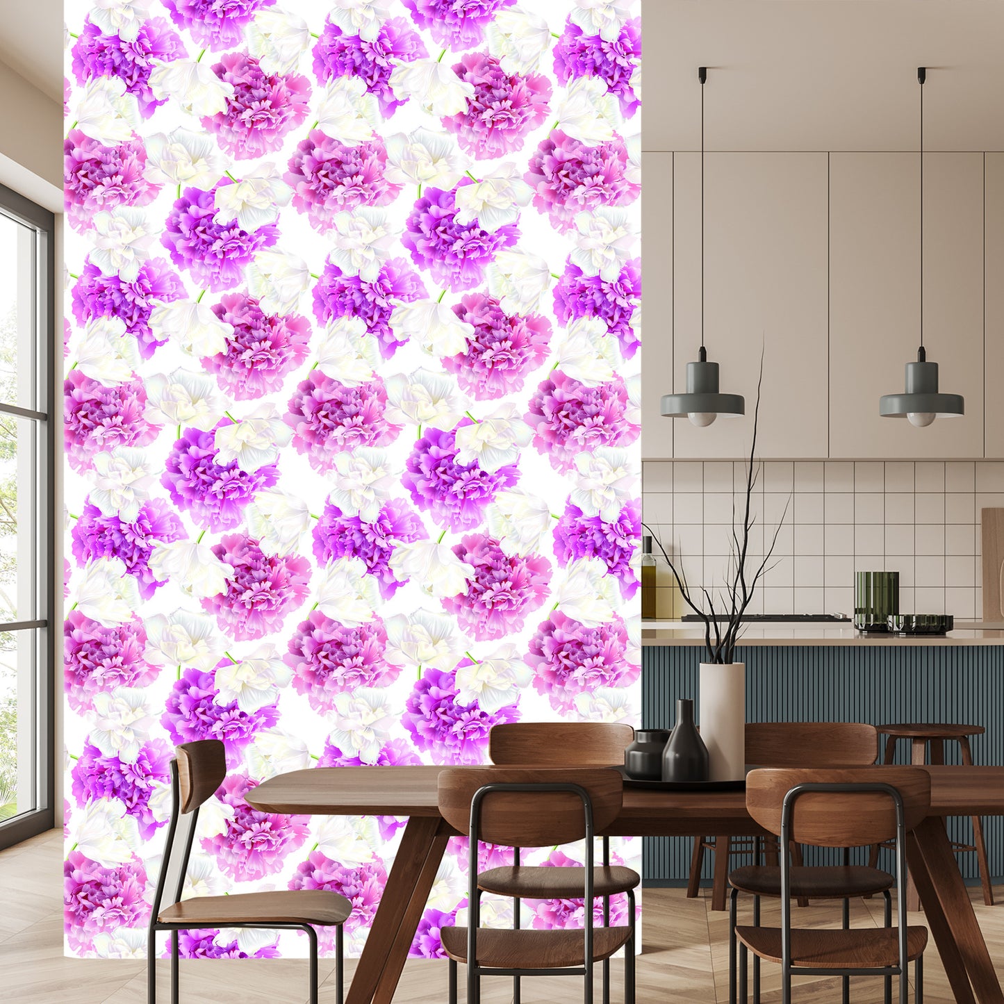 Wallpaper Pink Peonies And White Tulips