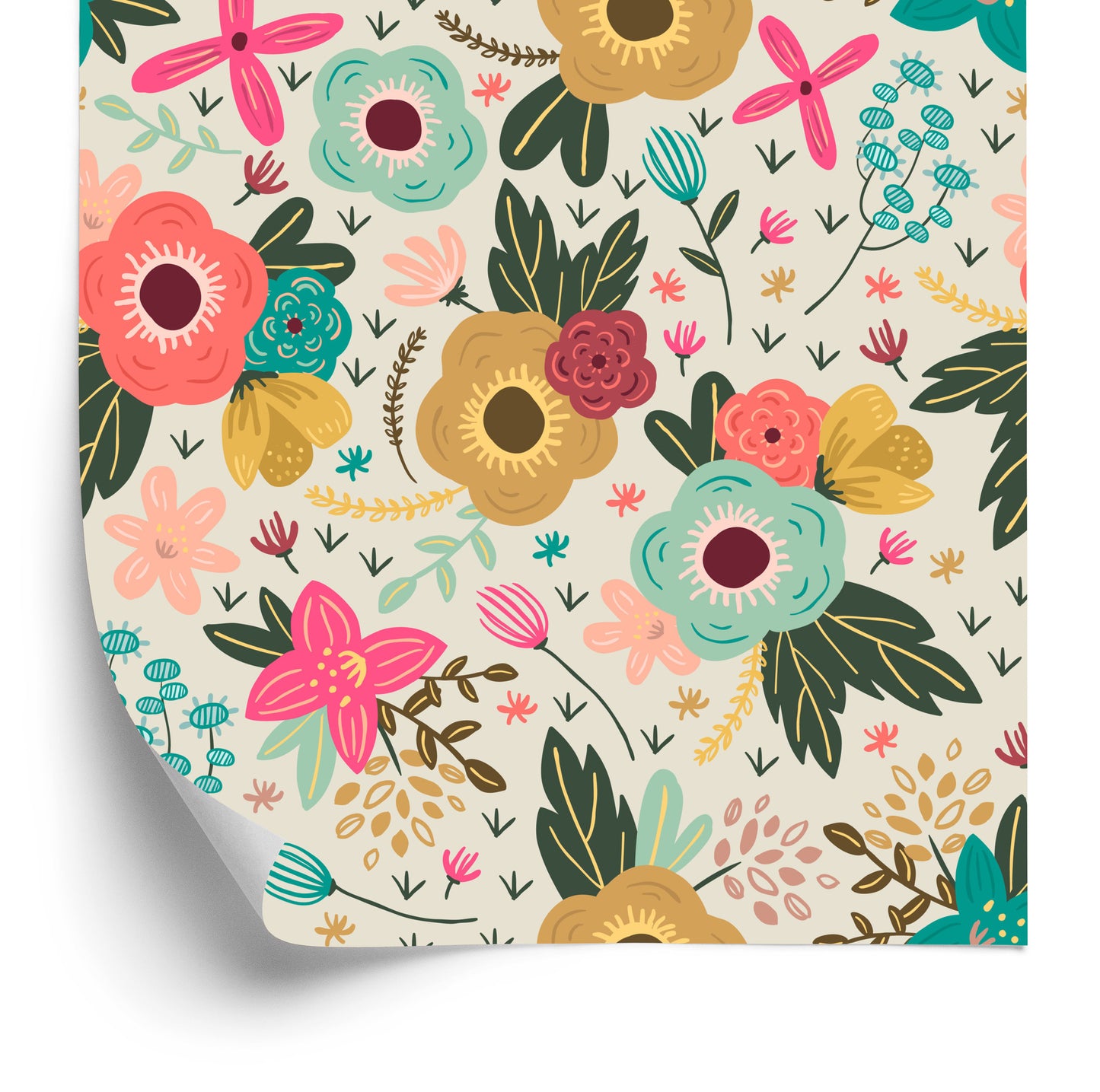 Wallpaper Colorful Flowers In The Meadow