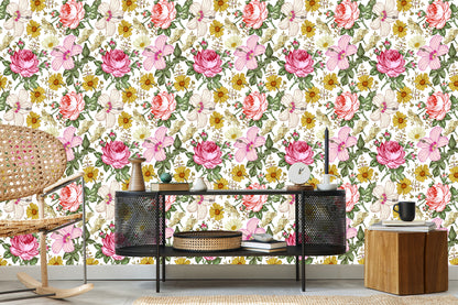 Wallpaper For The Bedroom With Flowers