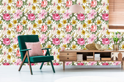 Wallpaper For The Bedroom With Flowers