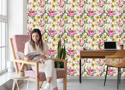 Wallpaper For The Bedroom With Flowers